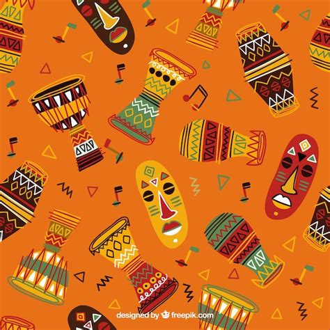 Premium Vector Hand Drawn Colorful African Pattern