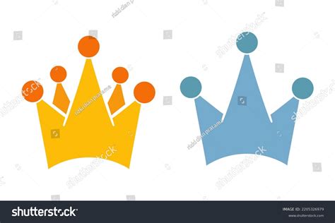 King Queen Crown Symbol Illustration On Stock Vector Royalty Free