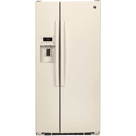 Ge 3275 In W 232 Cu Ft Side By Side Refrigerator In Bisque