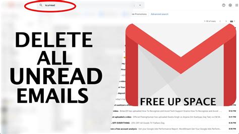 How To Delete All Unread Mails In Gmail At Once Youtube