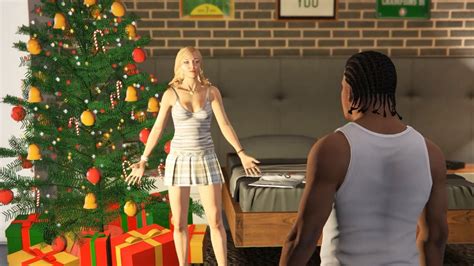 Gta 5 Secret Christmas Girlfriend Mission Franklin And Lacey Youtube