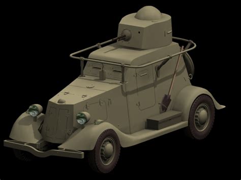 Ba 20 Armored Car 3d Model 3dsmax Files Free Download Cadnav
