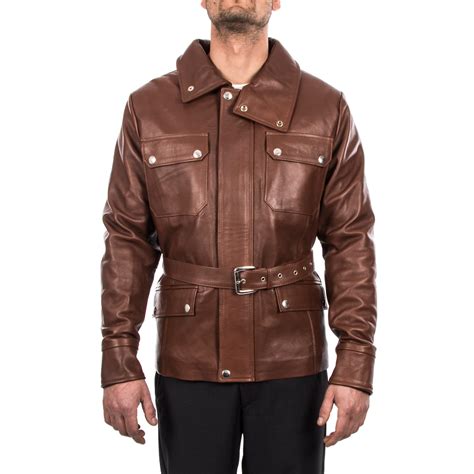 italian handmade men lambskin genuine leather jacket belted etsy uk