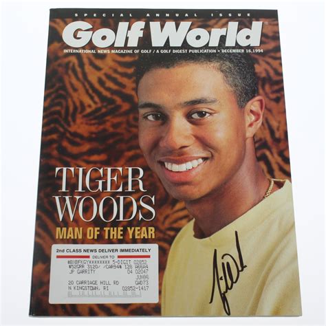 Lot Detail Tiger Woods Signed December 16 1994 Man Of The Year