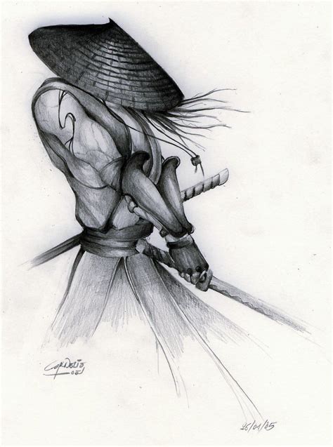 Samurai By Ronin1602 Samurai Drawing Samurai Art Drawings