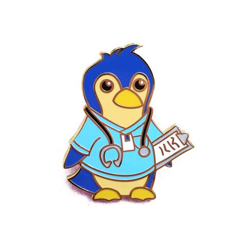Enamel Pin Doctor Nurse Penguin In Cute Scrubs With Etsy