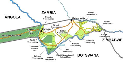 Several smaller rivers flow through the park, which is centred on a beautiful flood plain alongside the zambezi, dotted with acacias and other large trees, and flanked. Zambezi Zambia Map