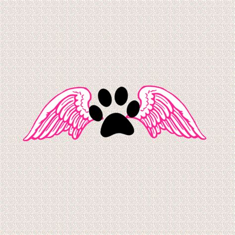Paw With Angel Wings Dogs Make Me Happy