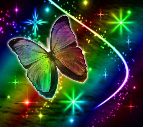 Rainbow Butterfly Wallpaper