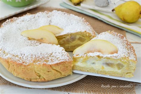 La loro pasta burrosa e profumata di limone, è un piacere che si scioglie in bocca. TORTA RICOTTA e Pere di Pasta Frolla Ripiena Dolce morbido ...
