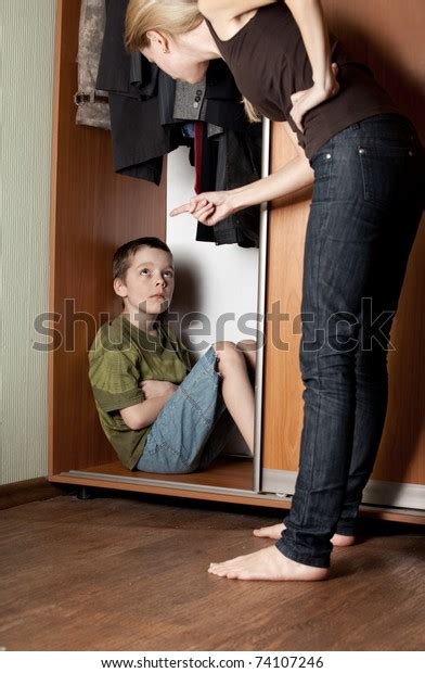 Mother Swears His Son Home Stock Photo Shutterstock