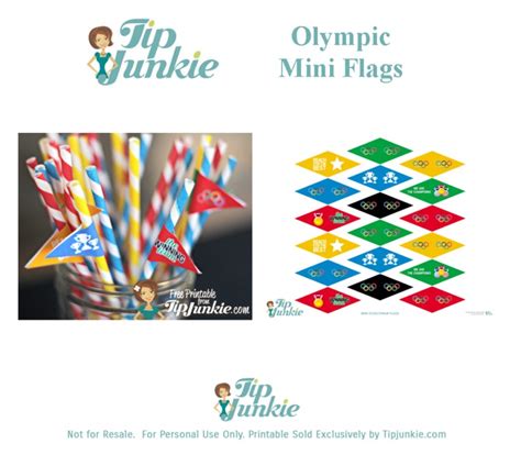 Olympic Mini Food Flags Free Printable Tip Junkie