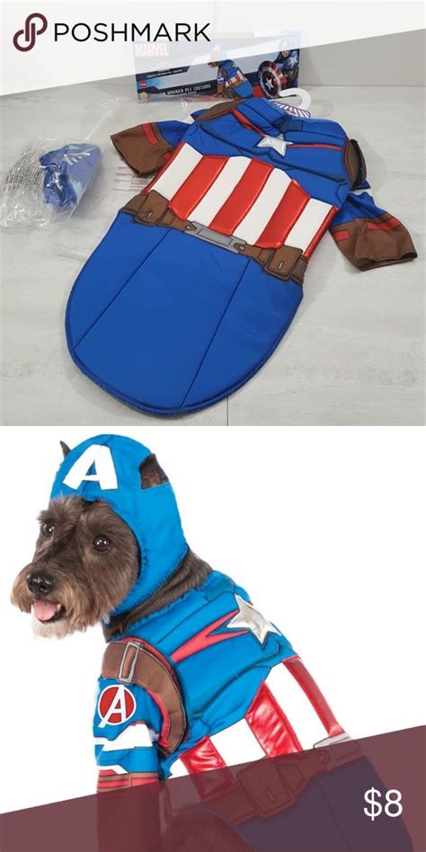 Captain America Dog Costume Size Large Dog Costume Captain America
