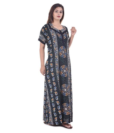 Buy Raj Cotton Nighty And Night Gowns Blue Online At Best Prices In India Snapdeal