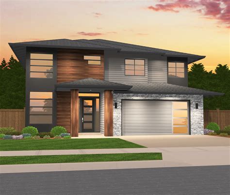 Sterling Hip Northwest Modern 2 Story Modern House Plans By Mark