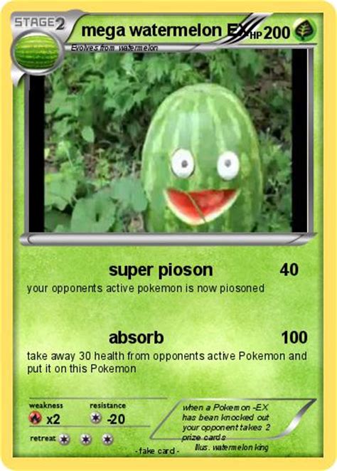 Pokémon Mega Watermelon Ex Super Pioson My Pokemon Card