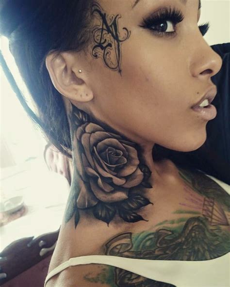 New She Follows Back Cmariarose Neck Tattoo Cover Up Flower