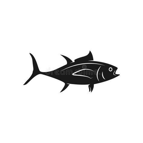 Tuna Fish Icon Design Template Vector Isolated Illustration Stock