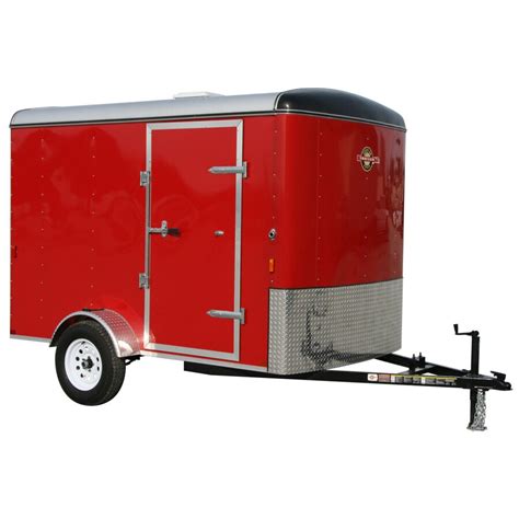 Carry On Trailer 6 Ft X 10 Ft Red Enclosed Trailer At