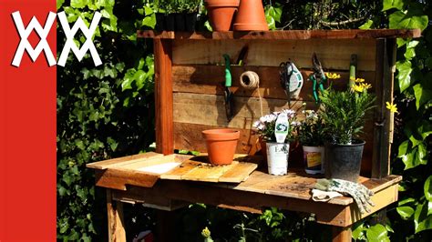 Make A Rustic Potting Bench Diy Project Using Upcycled Wood And