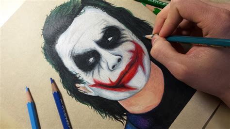 Coloured pencil drawing of the joker. Joker Heath Ledger Drawing at GetDrawings | Free download