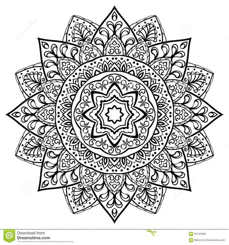 Ethnische Mit Filigran Geschmückte Mandala Vektor Abbildung - Bild