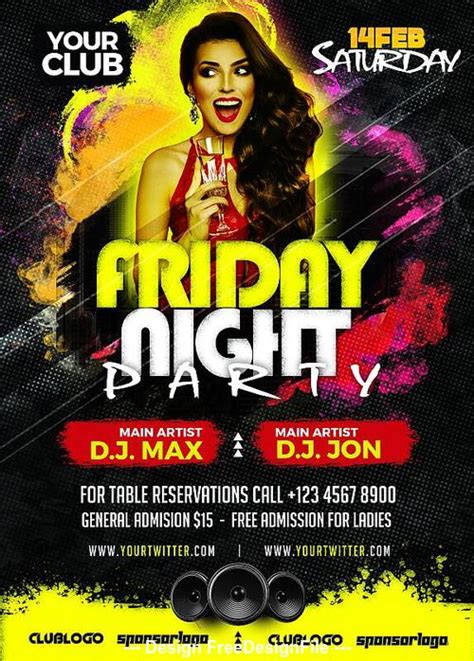 Friday Night Party Flyer Design Psd Template Free Download