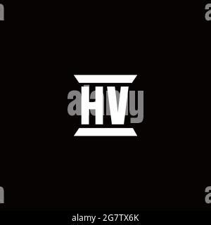 Plantilla vectorial de diseño de logotipo de Letter HV Ilustración Del