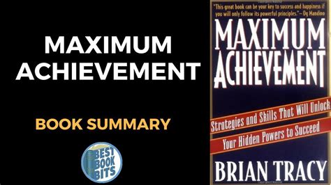 Brian Tracy Maximum Achievement Book Summary Bestbookbits Daily