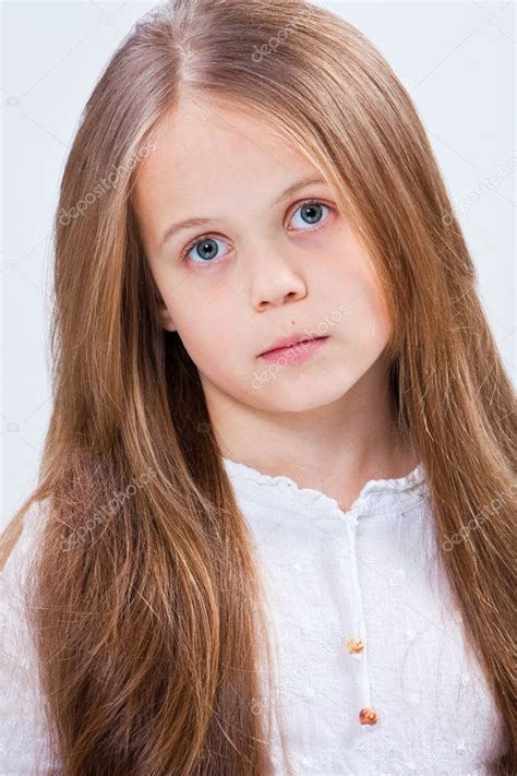 Beautiful Little Girl With Long Blonde Hair — Stock Photo © Tanitue