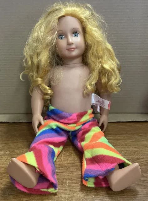 our generation 18” girl doll anais strawberry blonde curly hair green