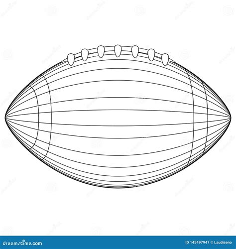 Bola Del Ftbol Americano Ilustración Del Vector Ilustración De Vector