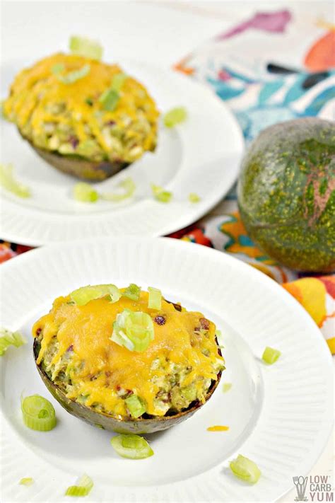 Baked Chicken Stuffed Avocado Low Carb Yum