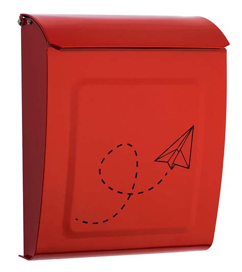 Locking Mailbox Wall Mount Mailbox Modern Red Mailbox Wall Etsy