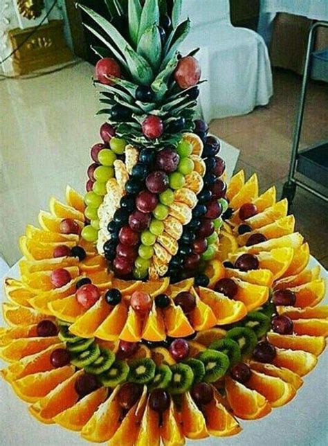 Pin By Rz On АНАНАС Fruit Buffet Fruit Platter Designs Food Carving