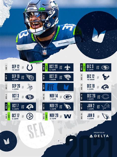 Seattle Seahawks Schedule 2021 2022 Printable