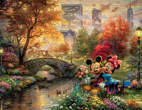 Thomas Kinkade Disney 4 In 1 Jigsaw Puzzle 500 Piece Aurora Cinderella