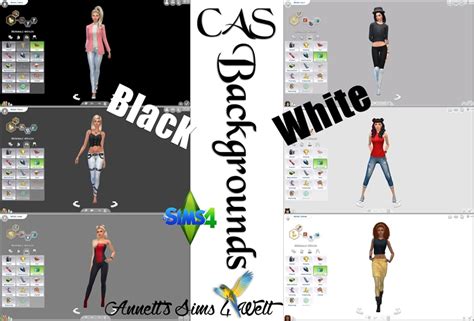 My Sims 4 Blog Black And White Cas Backgrounds By Annett