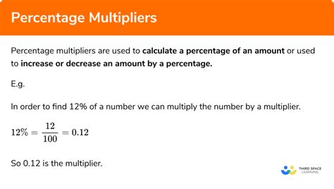 Percentage Multipliers Gcse Maths Steps Examples And Worksheet
