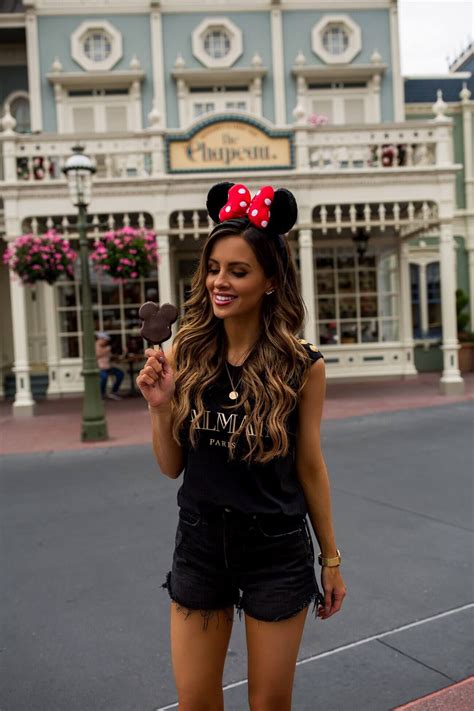 Fashion Blogger Mia Mia Mine Wearing A Balmain Tee At Walt Disney World