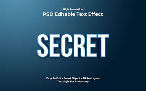 Premium Psd 3d Secret Text Effect