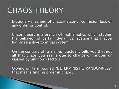 Ppt Chaos Theory Powerpoint Presentation Free Download Id2732872