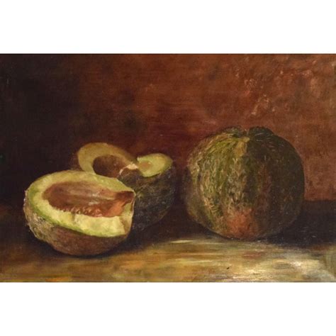 19th Century American Realist Still Life Oil On Canvas Painting Of
