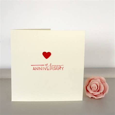 Happy Anniversary Heart Card By Chapel Cards