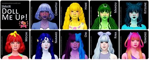 Many Different Colored Wigs Are Shown In The Same Image Each With