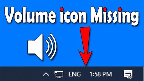 How To Fix Volume Sound Icon Missing From Taskbar In Windows 10 Youtube
