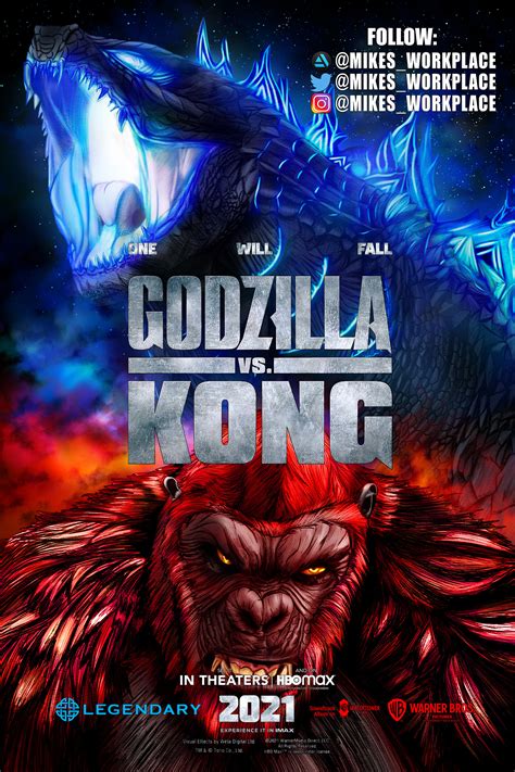 Mikes Workplace Godzilla Vs Kong Fan Art Poster 2021