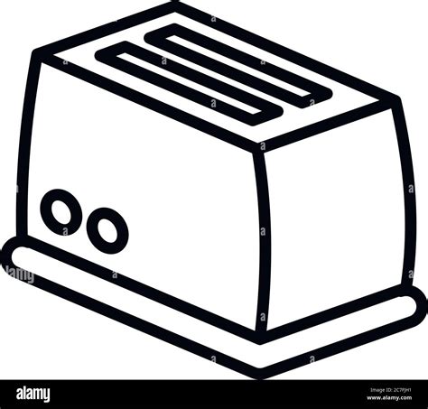 Toaster icon. Outline toaster vector icon for web design isolated on