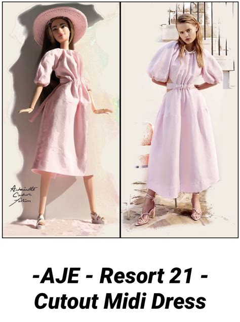 Fashion Dolls Couture - Unlimited: Pink Cutout Midi Dress-BMR 1959 ...