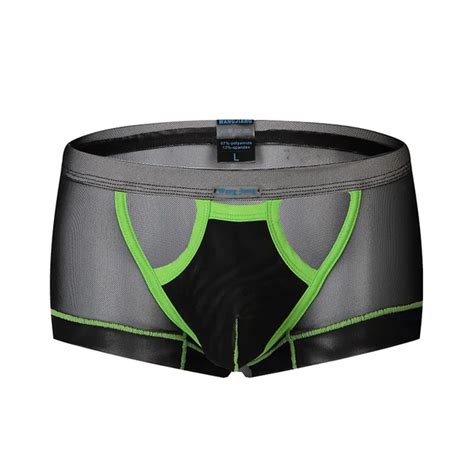 Buy Wj Men S Boxer Shorts Pants Sexy Mesh Underwear Male Panties Underpants